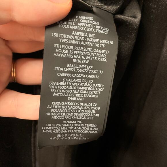 YSL Yves Saint Laurent Blazer Velvet Women’s Single Button Breasted Black NYE - Picture 8 of 11